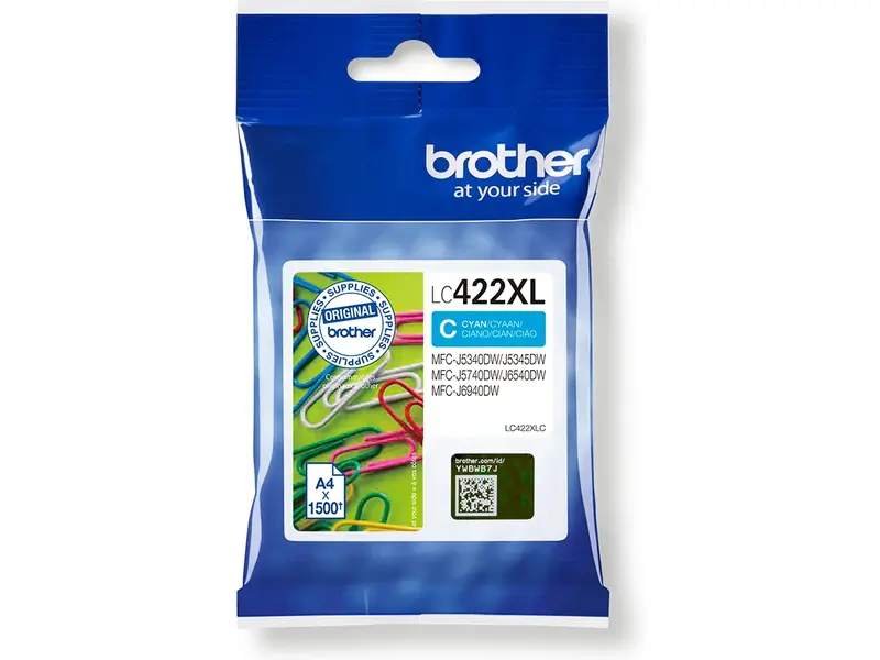 Brother – Brother 422 (LC-422XLC) – Cartouche Cyan Original – Cyaan – Hoge Capaciteit – Cartouches d'encre – ShopyInk België