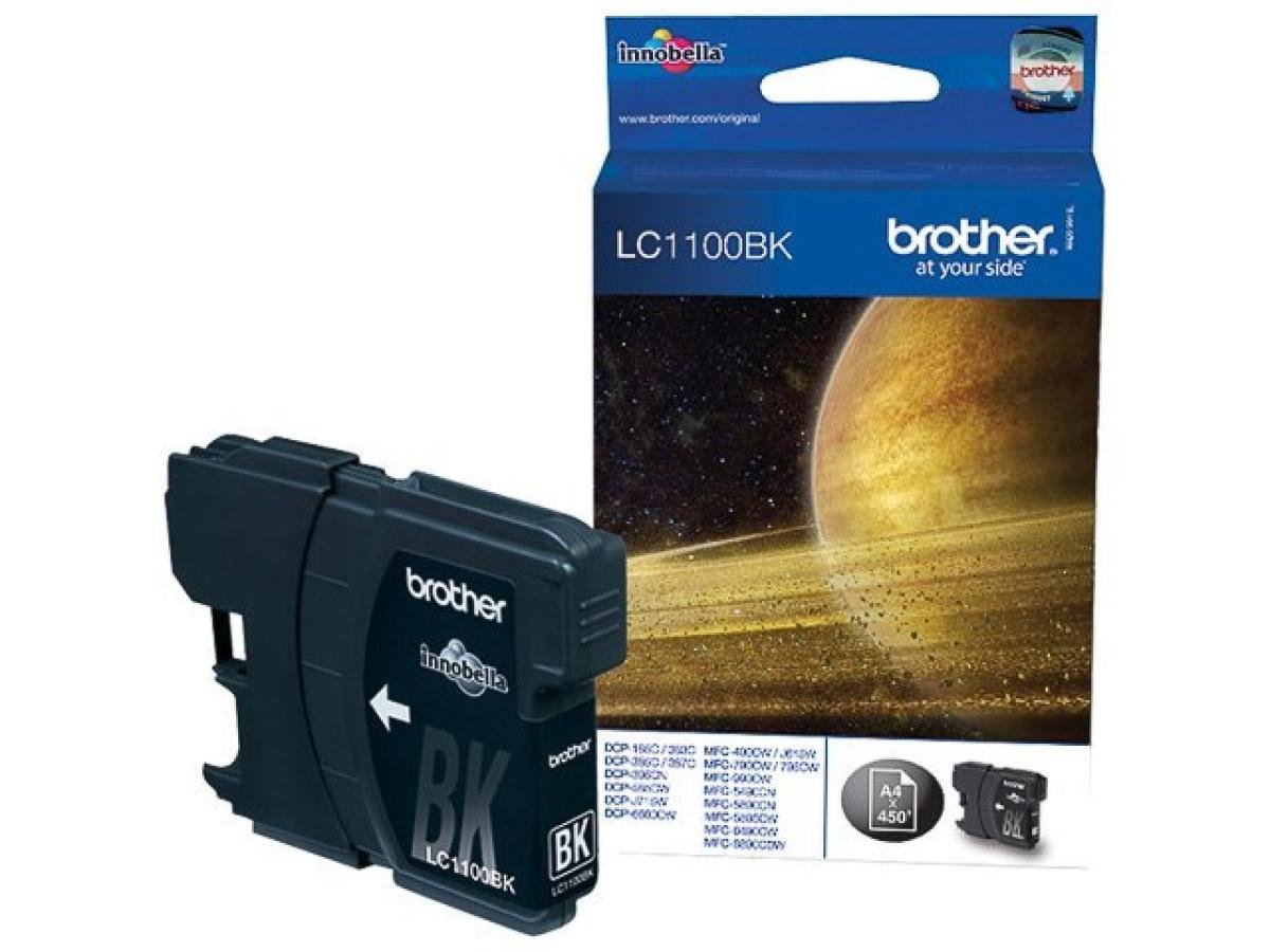 Brother – Brother LC-1100 (LC-1100BK) – Cartouche Noir Original – Zwart – Standaard Capaciteit – Cartouches d'encre – ShopyInk België