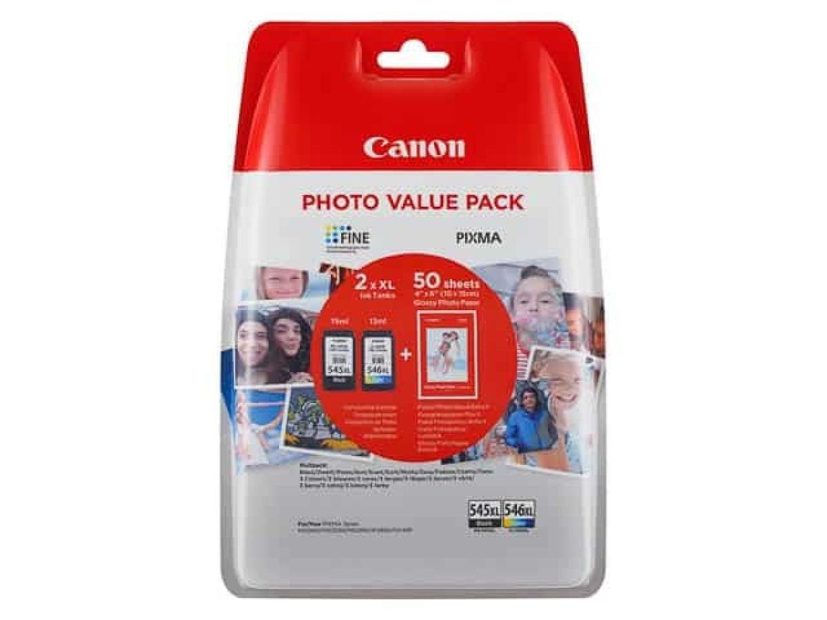 ShopyInk Canon PG-545 (PG-545XL / CL-546XL + 50 sheets) – Cartouche Pack Original
