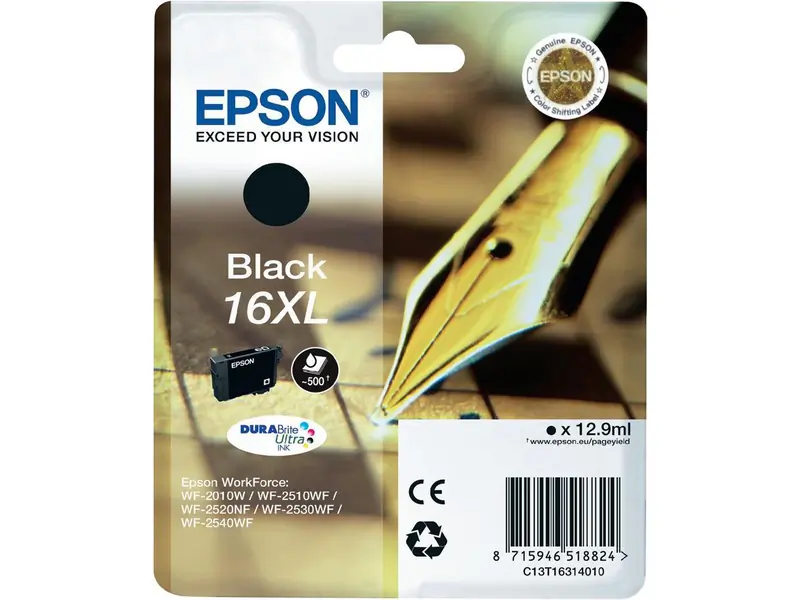 Epson – Epson 16 XL (C13T16314012) – Cartouche Noir Original – Zwart – Hoge Capaciteit – Cartouches d'encre – ShopyInk België
