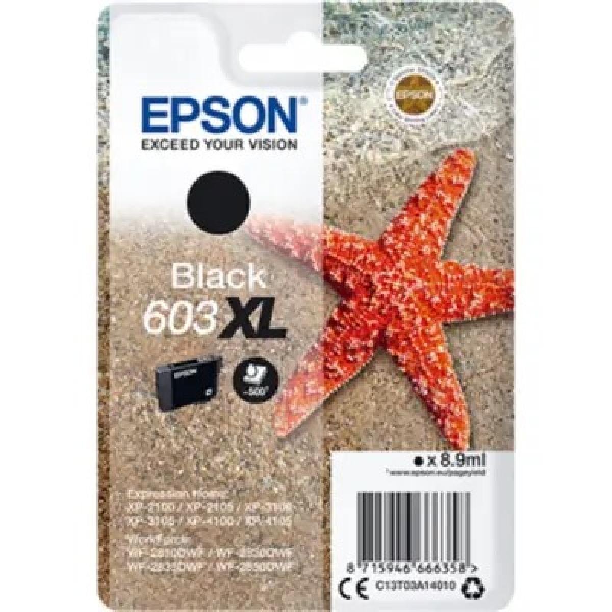 Epson – Epson 603 XL (C13T03A14010) – Cartouche Noir Original – Zwart – Hoge Capaciteit – Cartouches d'encre – ShopyInk België