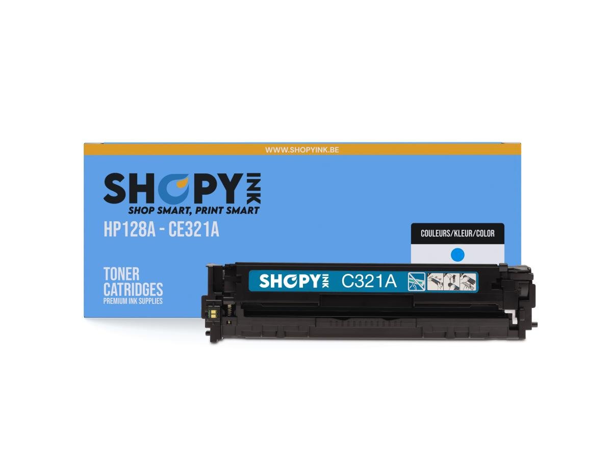 HP 128A (CE321A) – Toner Cyan Compatible – Cyaan – Standaard Capaciteit – Cartouches toner – ShopyInk België