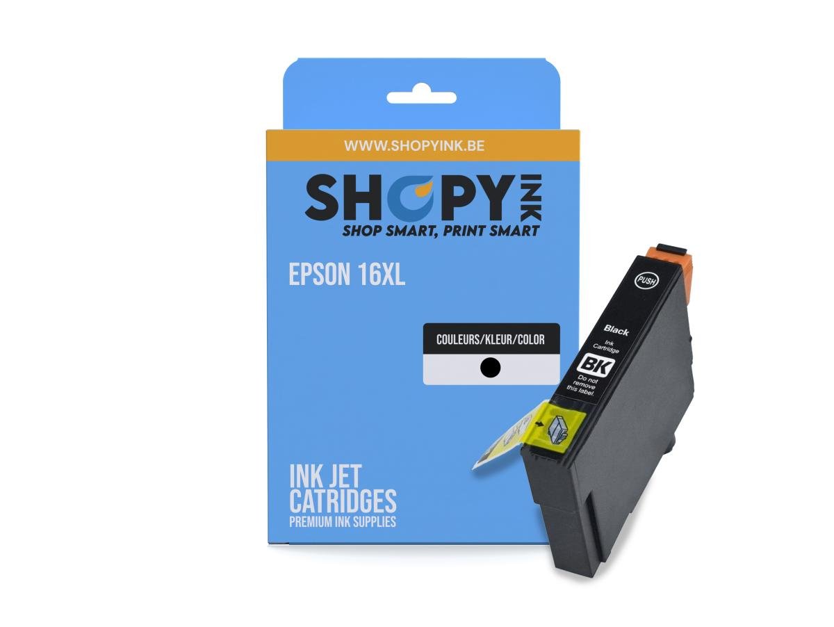 Epson – Epson 16 XL (C13T16314012) – Cartouche Noir Compatible – Zwart – Hoge Capaciteit – Cartouches d'encre – ShopyInk België