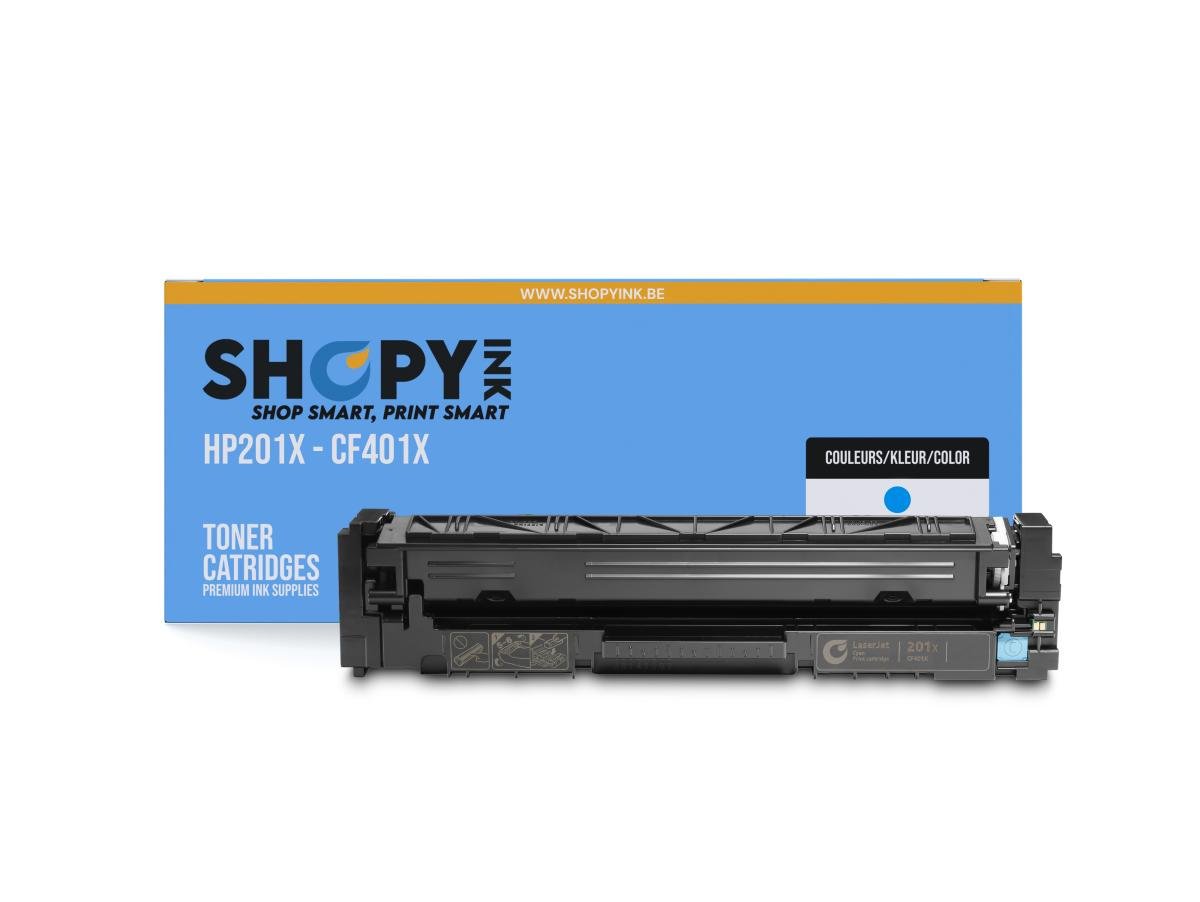 HP – HP 201X (CF401X) – Toner Cyan Compatible – PROD-1347 – Cyaan – Hoge Capaciteit – Cartouches toner – ShopyInk België