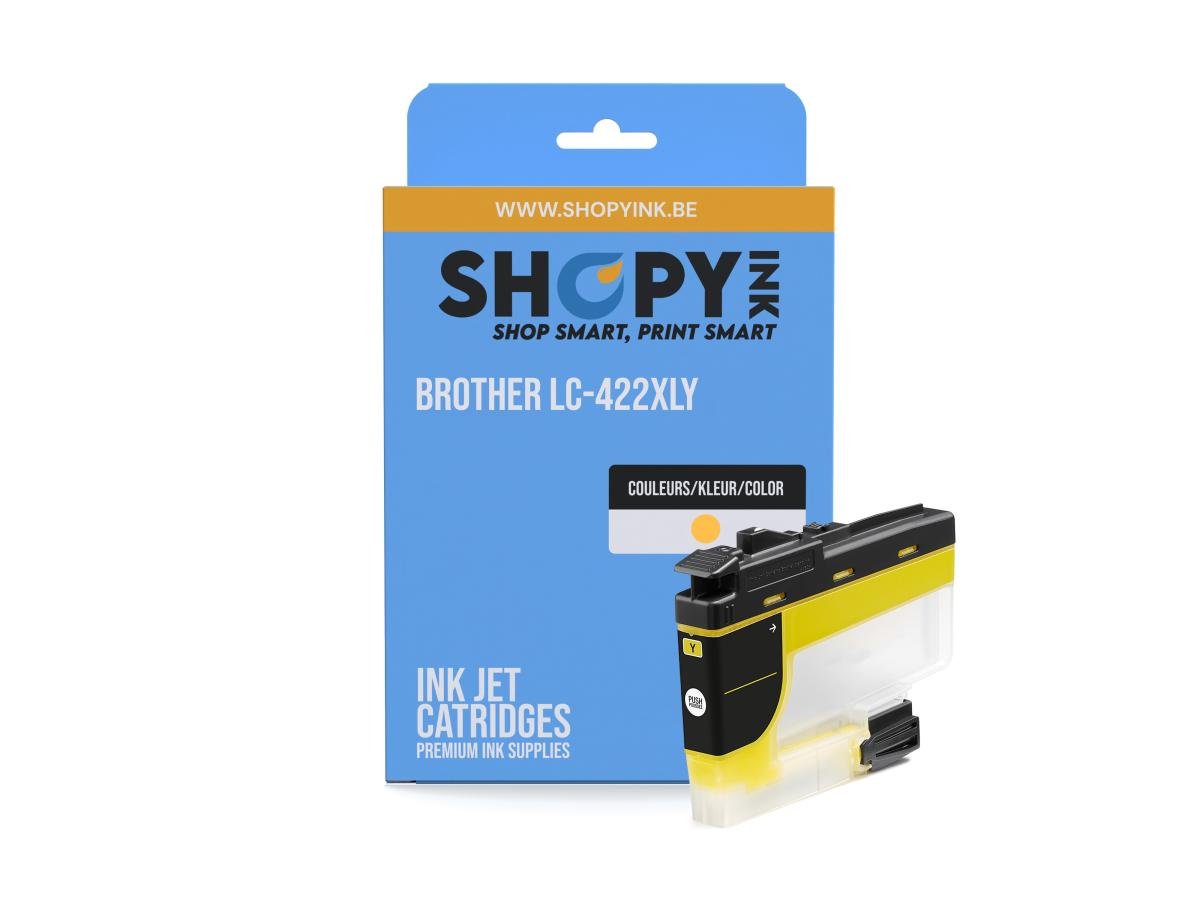 Brother – Brother 422 (LC-422XLY) – Cartouche Jaune Compatible – Geel – Hoge Capaciteit – Cartouches d'encre – ShopyInk België