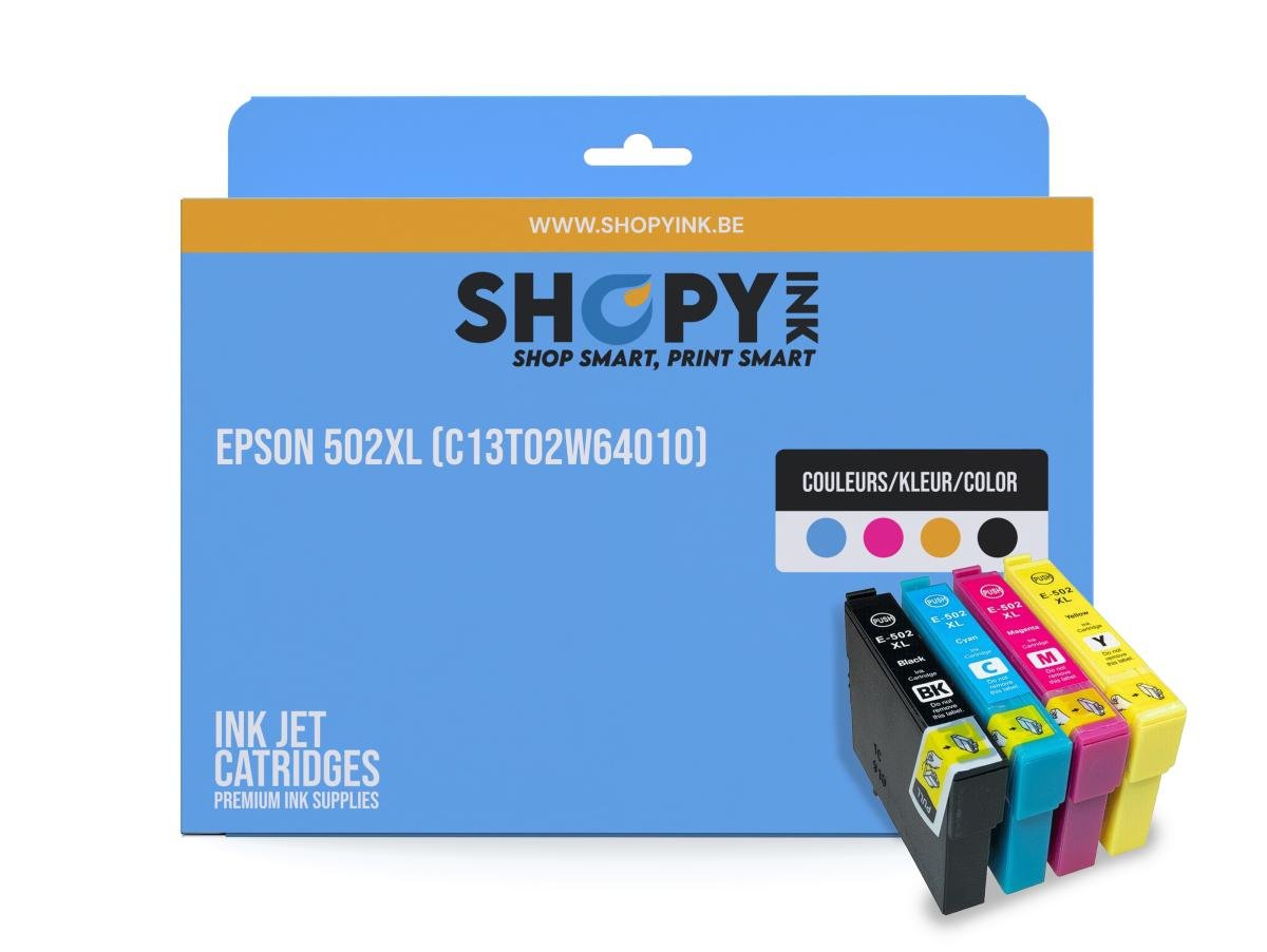 Epson – Epson 502 XL (C13T02W64010) – Cartouche Pack Compatible – Hoge Capaciteit – Cartouches d'encre – ShopyInk België