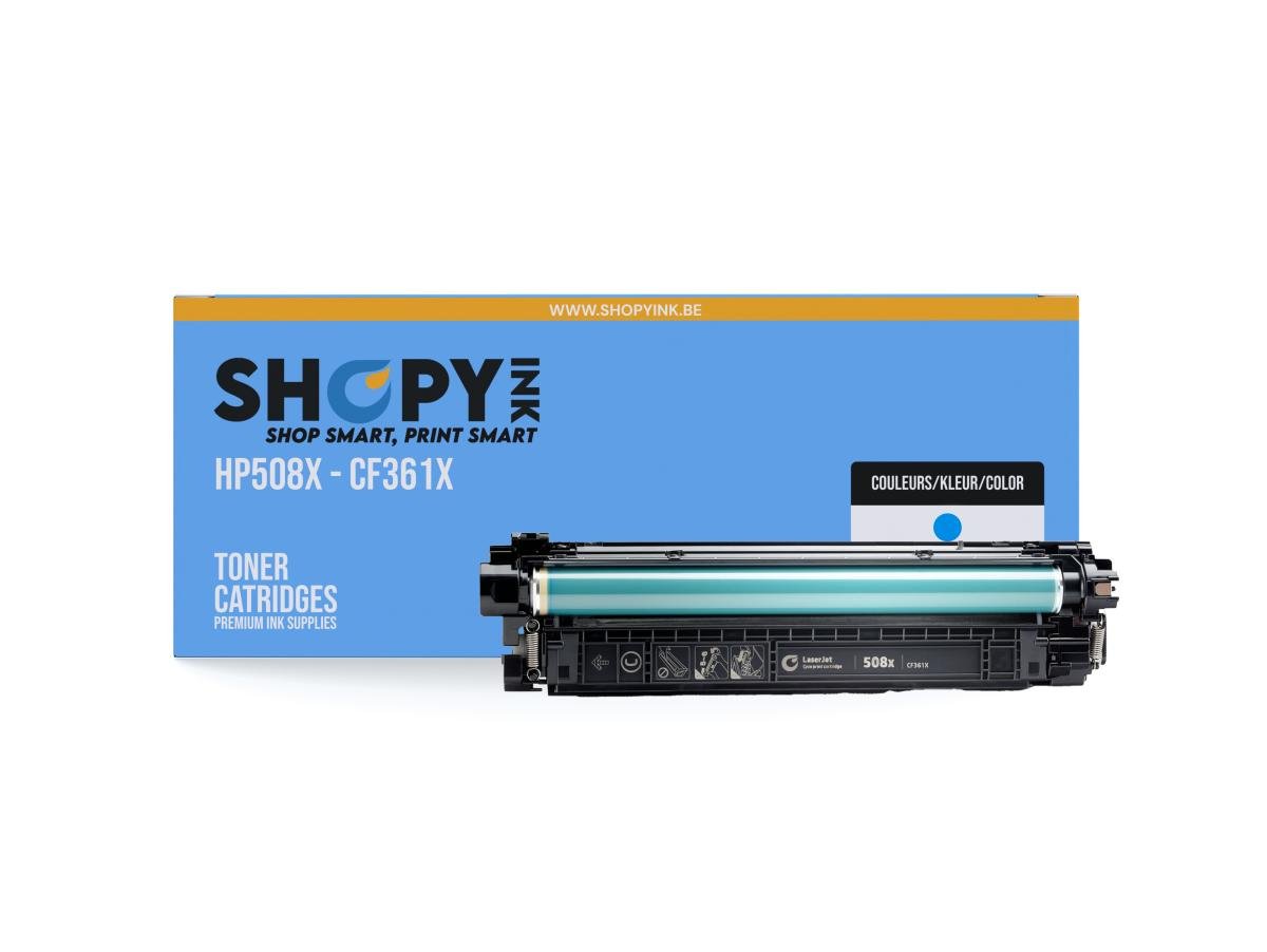 HP – HP 508X (CF361X) – Toner Cyan Compatible – PROD-1355 – Cyaan – Hoge Capaciteit – Cartouches toner – ShopyInk België