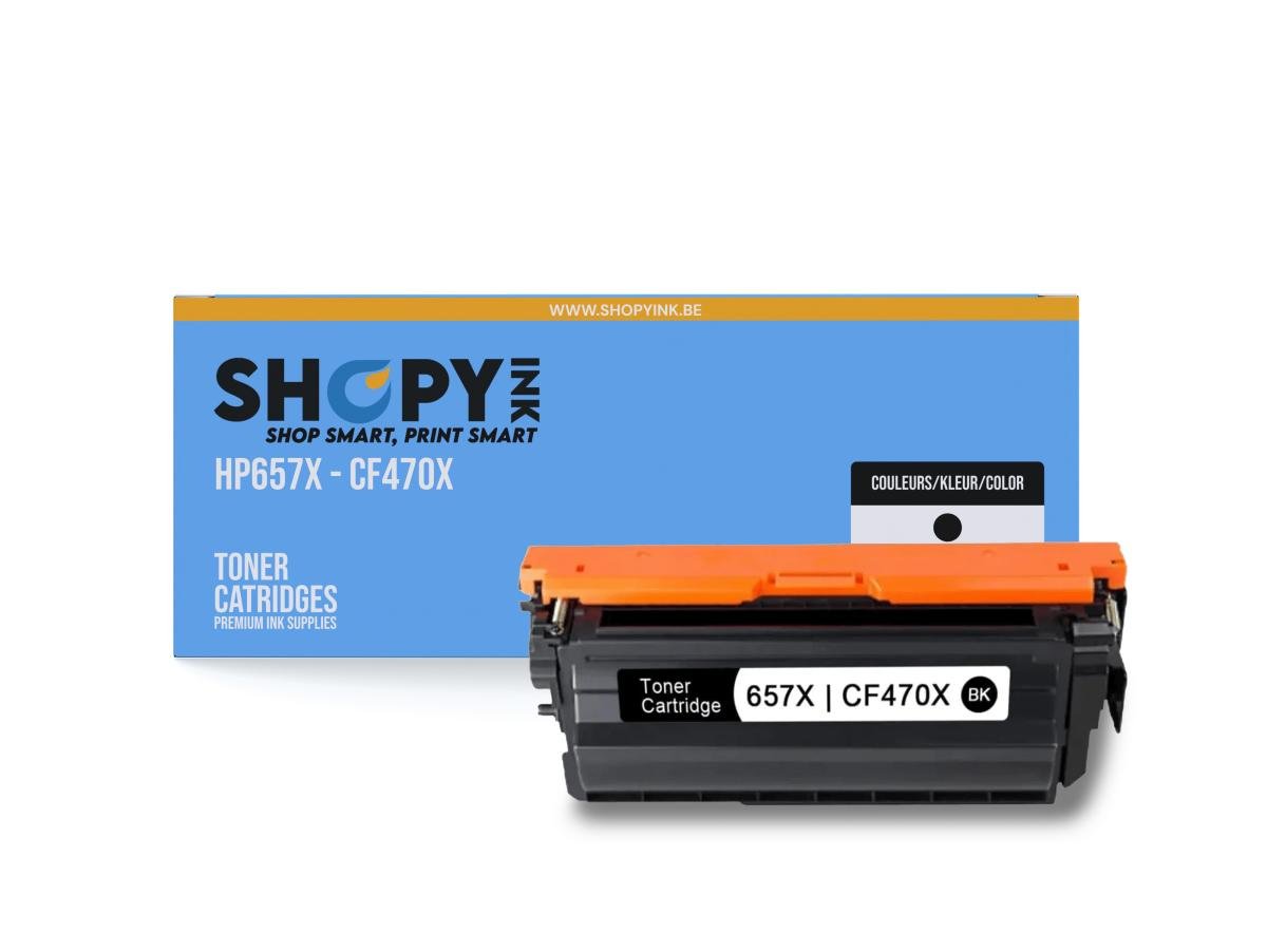 HP 657X (CF470X) – Toner Noir Compatible – Zwart – Hoge Capaciteit – Cartouches toner – ShopyInk België