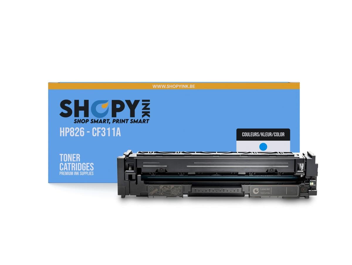 HP 826 (CF311A) – Toner Cyan Compatible – Cyaan – Standaard Capaciteit – Cartouches toner – ShopyInk België