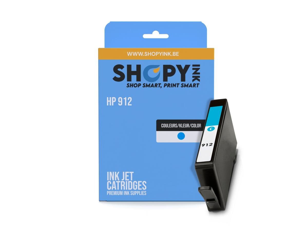 HP 912 (3YL77AE) – Cartouche Cyan Compatible – Cyaan – Standaard Capaciteit – Cartouches d'encre – ShopyInk België