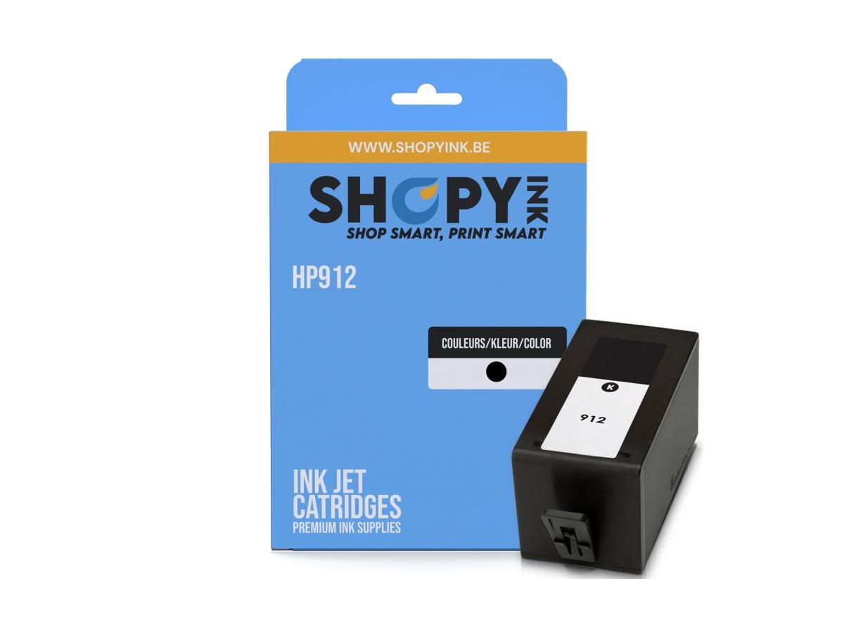 HP 912 (3YL80AE) – Cartouche Noir Compatible – Zwart – Standaard Capaciteit – Cartouches d'encre – ShopyInk België