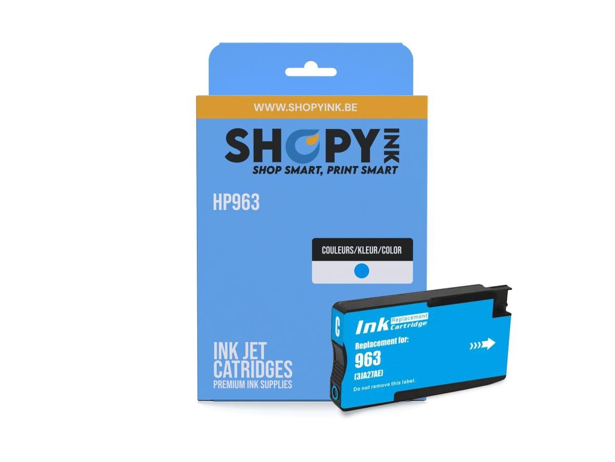 HP – HP 963 (3JA23AE) – Cartouche Cyan Compatible – PROD-1475 – Cyaan – Standaard Capaciteit – Cartouches d'encre – ShopyInk België