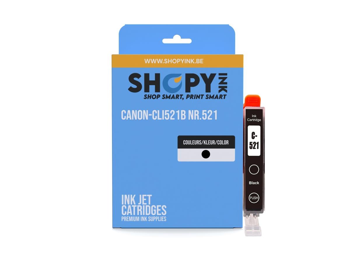ShopyInk Canon CLI-521 (CLI-521BK) – Cartouche Noir Compatible