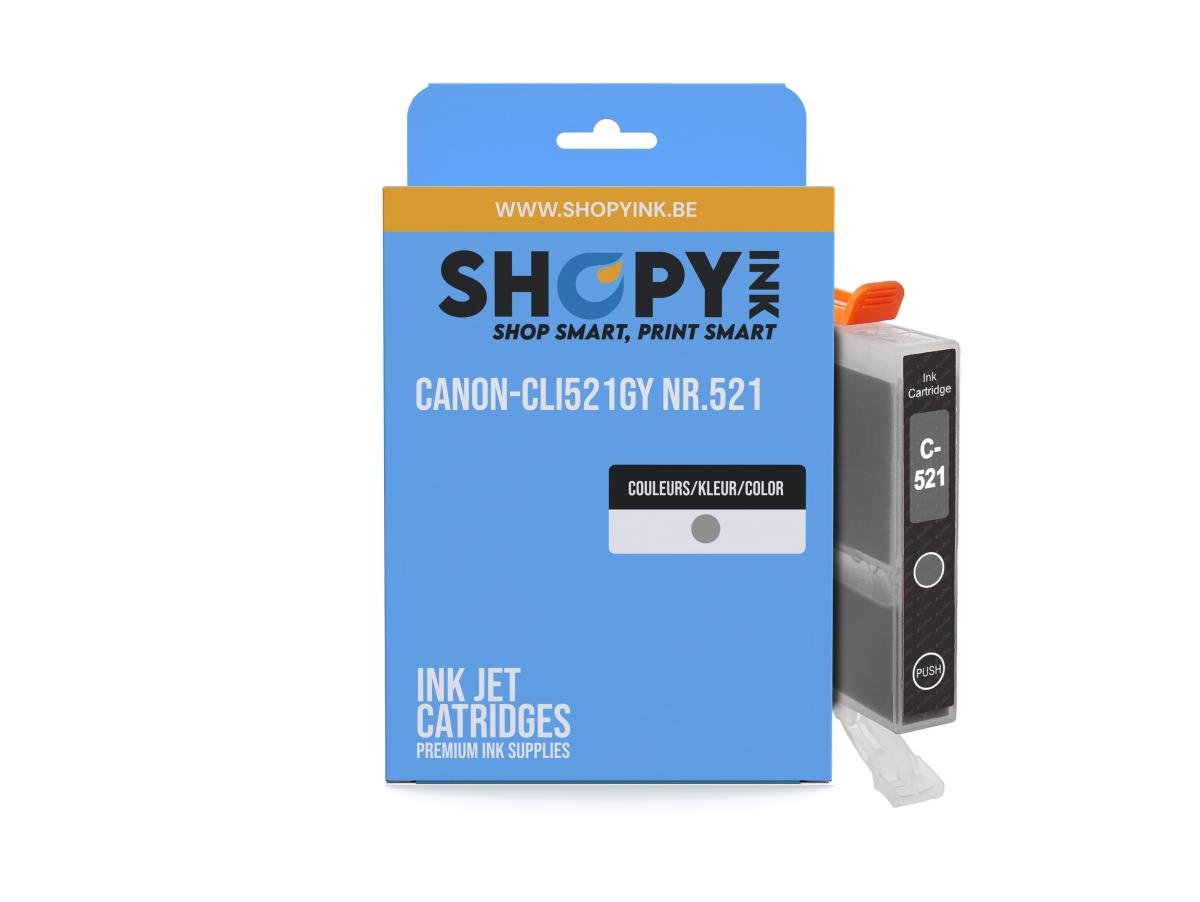ShopyInk Canon CLI-521 (CLI-521G) – Cartouche Gris Compatible
