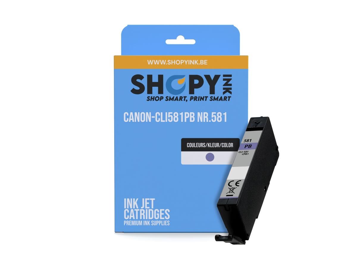 Canon CLI-581 (CLI-581 C/M/Y/BK) – Cartouche Bleu Photo Compatible – Photo Blue – Standaard Capaciteit – Cartouches d'encre – ShopyInk België