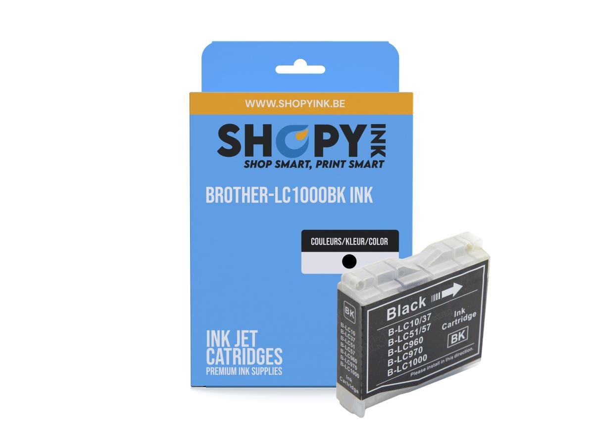 Brother LC-1000 (LC-1000BKLC-1000BK) – Cartouche Noir Compatible – Zwart – Standaard Capaciteit – Cartouches d'encre – ShopyInk België