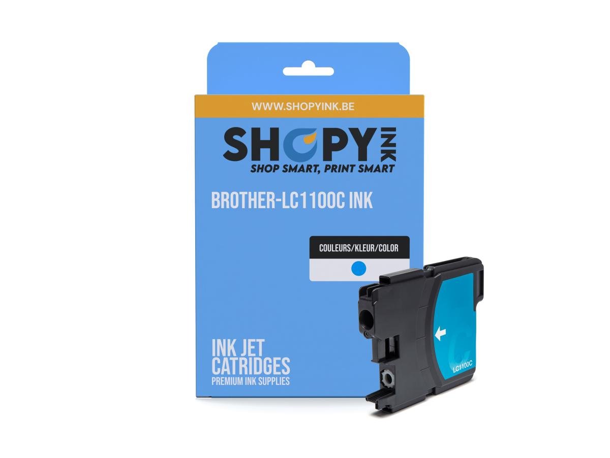 Brother LC-1100 (LC-1100C) – Cartouche Cyan Compatible – Cyaan – Standaard Capaciteit – Cartouches d'encre – ShopyInk België