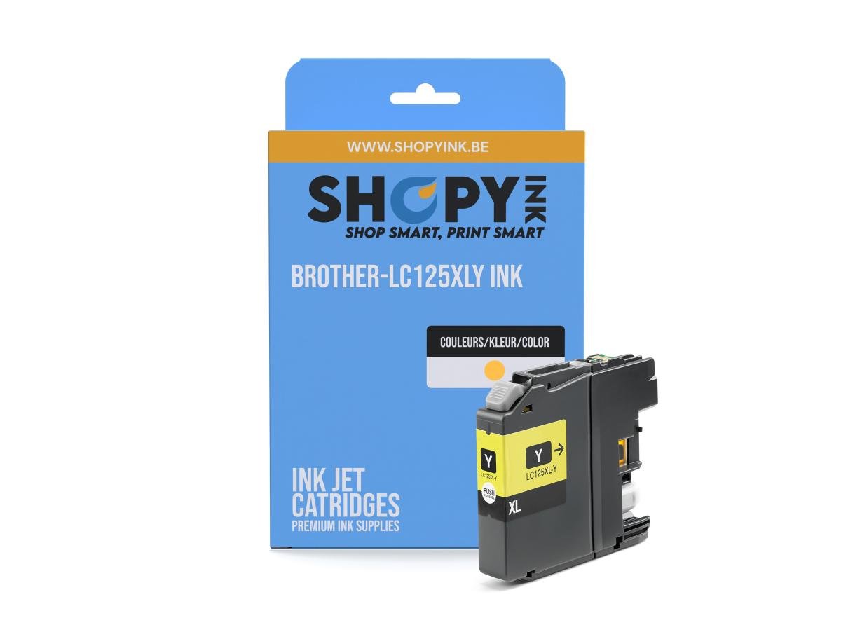 Brother – Brother LC-125 (LC-125XLY) – Cartouche Jaune Compatible – PROD-895 – Geel – Hoge Capaciteit – Cartouches d'encre – ShopyInk België