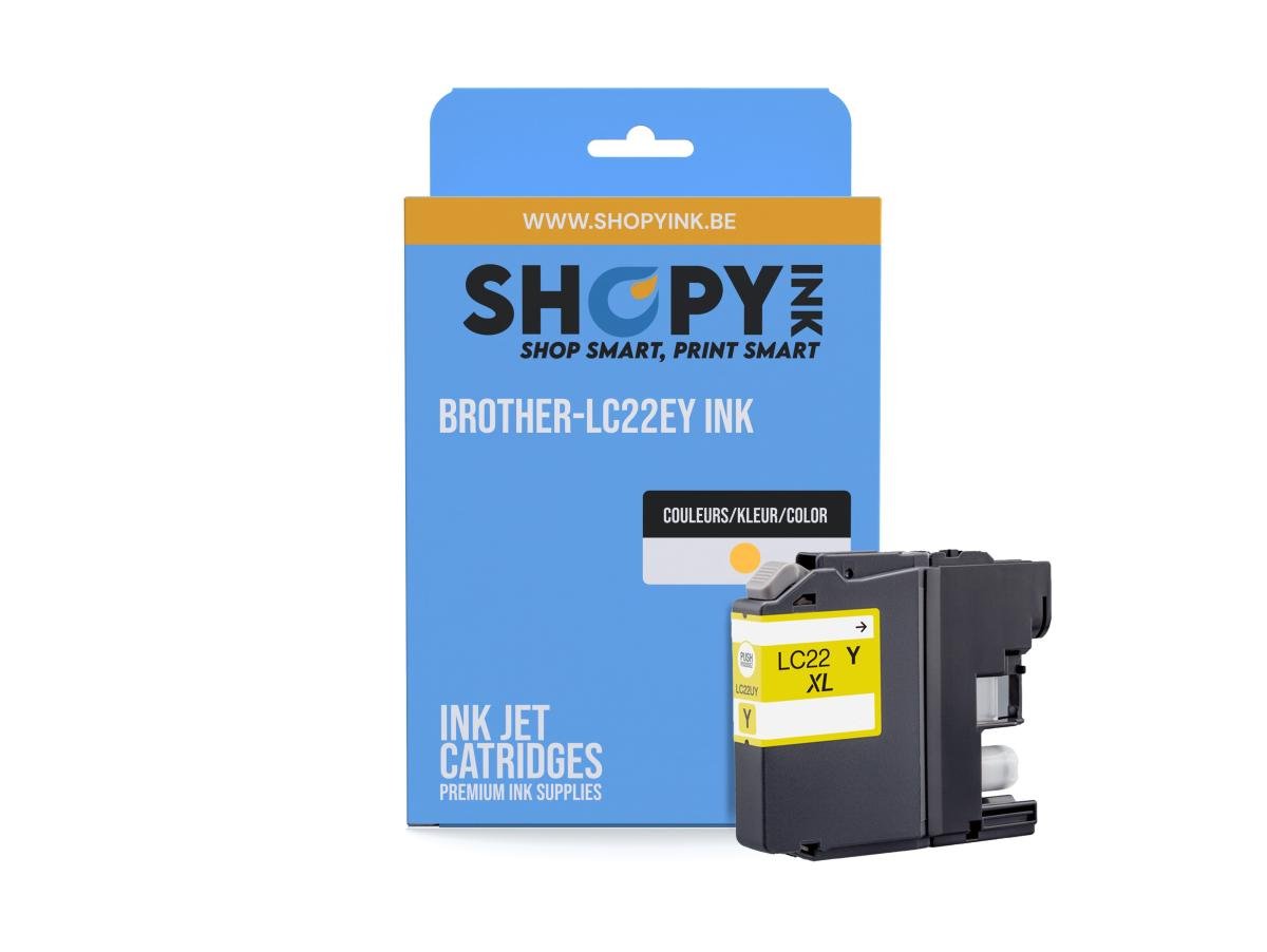 Brother – Brother LC-22E (LC-22EY) – Cartouche Jaune Compatible – PROD-922 – Geel – Standaard Capaciteit – Cartouches d'encre – ShopyInk België