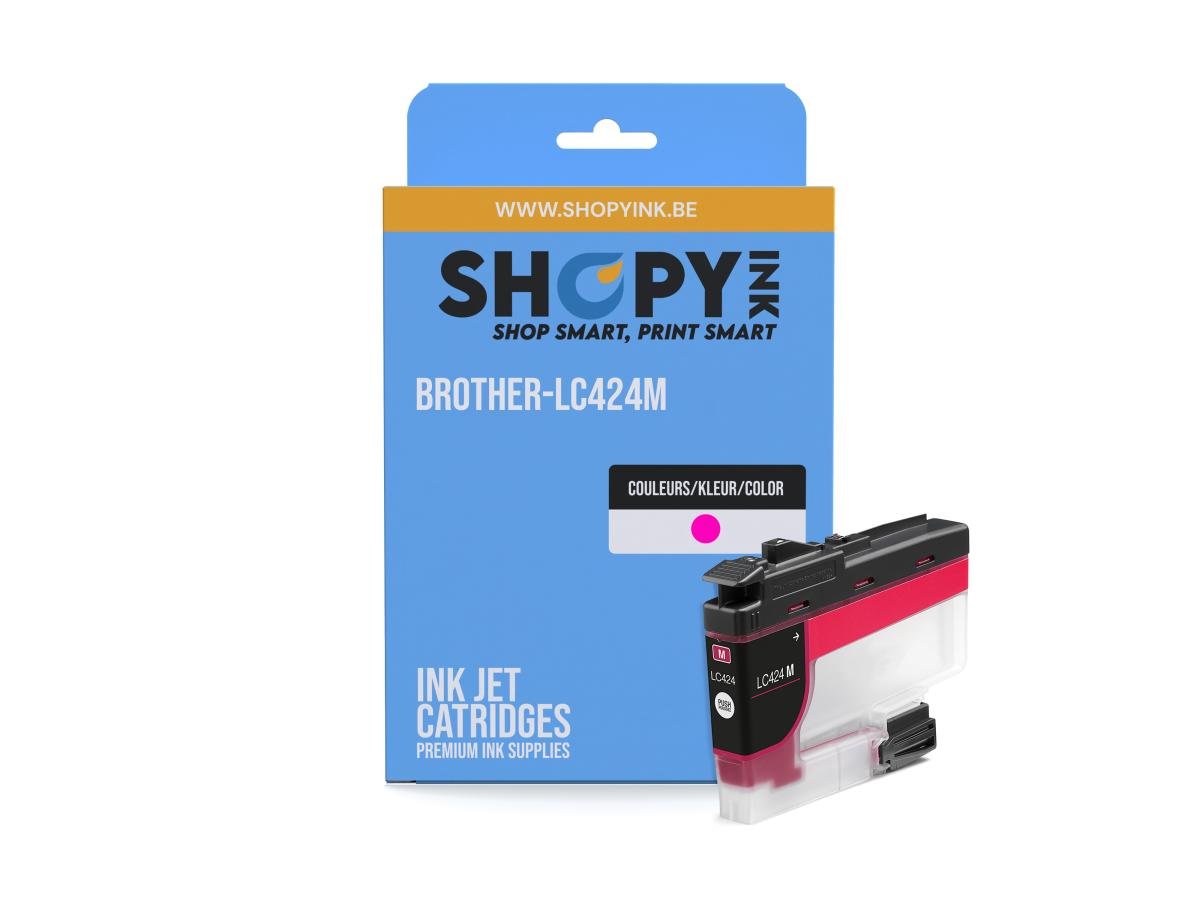Brother – Brother LC-424 (LC-424M) – Cartouche Magenta Compatible – PROD-970 – Standaard Capaciteit – Cartouches d'encre – ShopyInk België