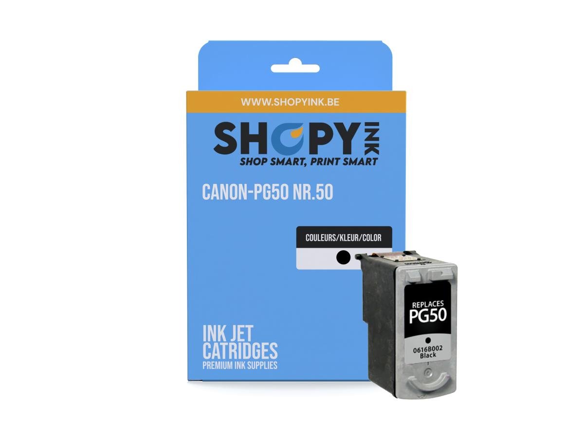 Canon PG-50 (PG-50) – Cartouche Noir Compatible – Zwart – Standaard Capaciteit – Cartouches d'encre – ShopyInk België