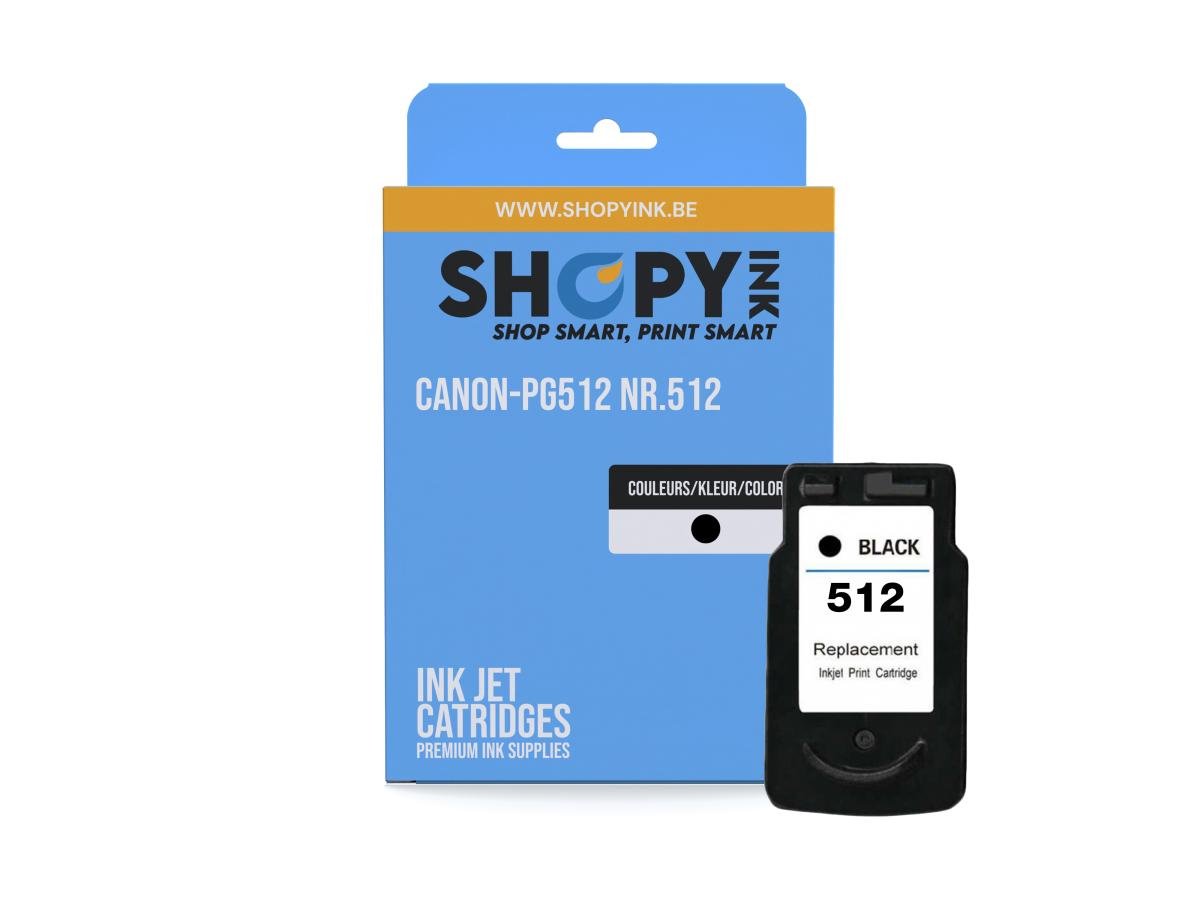 Canon PG-512 (PG-512) – Cartouche Noir Compatible – Zwart – Standaard Capaciteit – Cartouches d'encre – ShopyInk België