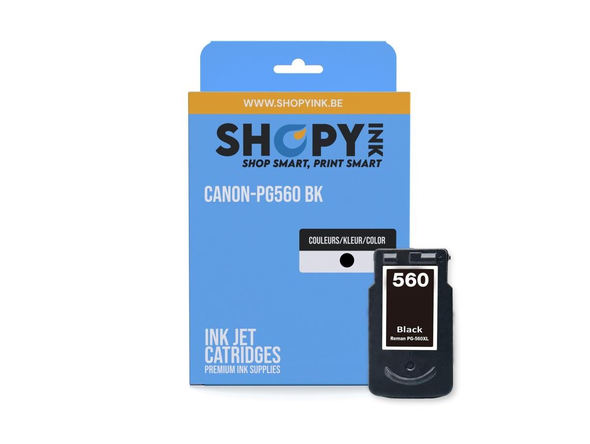 Canon PG-560 (PG-560) – Cartouche Noir Compatible – Zwart – Standaard Capaciteit – Cartouches d'encre – ShopyInk België