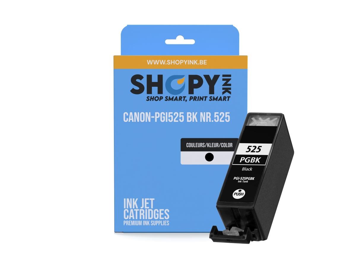 Canon PGI-525 (8435490639119) – Cartouche Noir Compatible – Zwart – Standaard Capaciteit – Cartouches d'encre – ShopyInk België