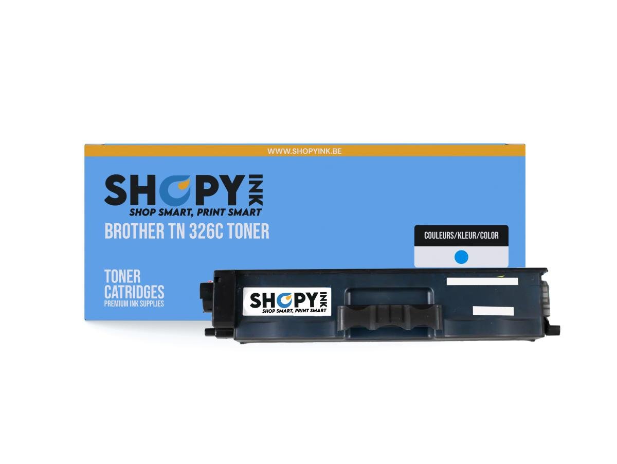 Brother – Brother TN-326 (TN-326C) – Toner Cyan Compatible – PROD-772 – Cyaan – Standaard Capaciteit – Cartouches toner – ShopyInk België